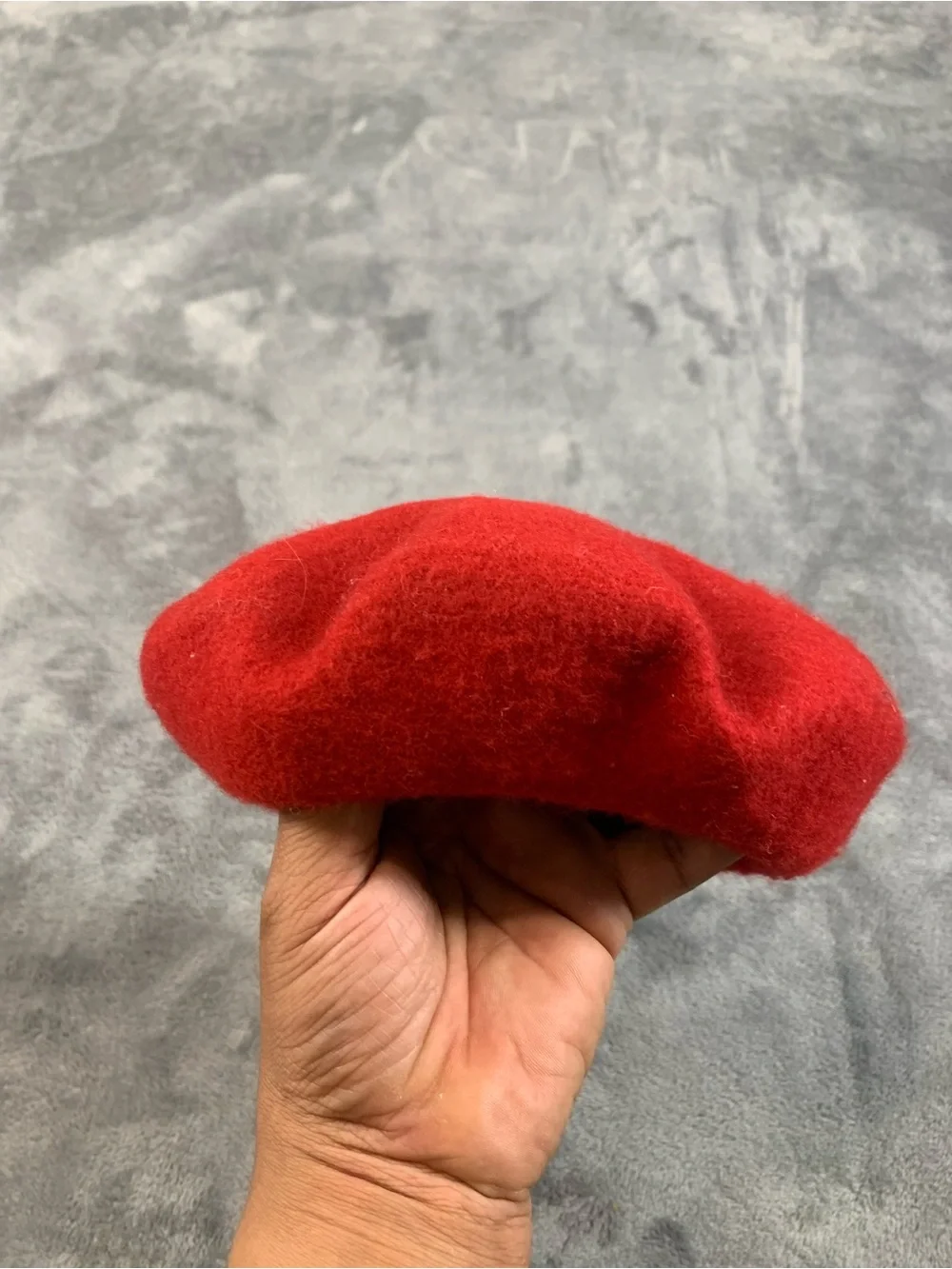 Kids Red Wool Blend Beret - Stylish Girls & Boys Hat